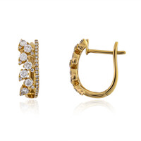 Pendientes en oro con Diamante I1 (H)  (de Melo)