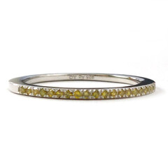 Anillo en plata con Diamante amarillo