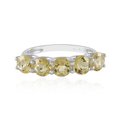 Anillo en plata con Berilo amarillo (de Melo)