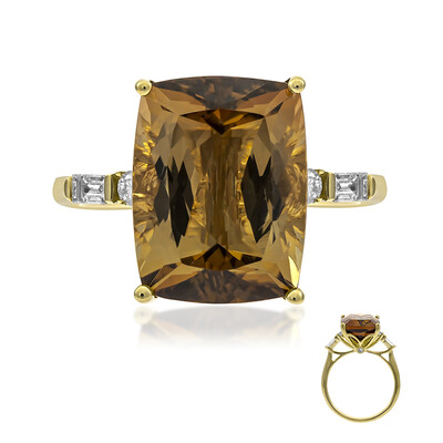 Anillo en oro con Turmalina neón del Congo (CIRARI)