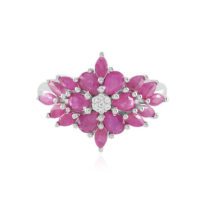 Anillo en plata con Rubí