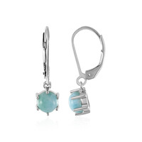 Pendientes en plata con Larimar