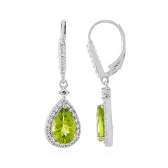 Pendientes en plata con Peridoto de Jilin