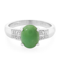 Anillo en plata con Crisoprasa imperial