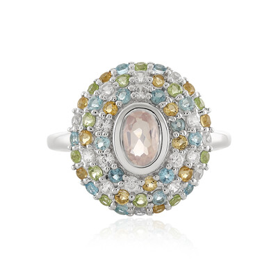 Anillo en plata con Cuarzo rosa