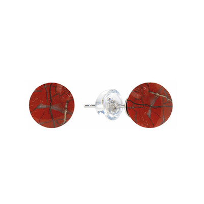 Pendientes en plata con Jaspe rojo