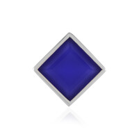 Colgante en plata con Calcedonia azul