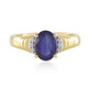 Anillo en plata con Zafiro azul de Madagascar