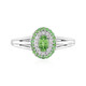 Anillo en plata con Tsavorita de Tanzania