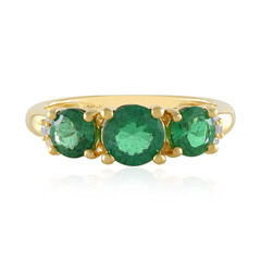 Anillo en plata con Apatita verde