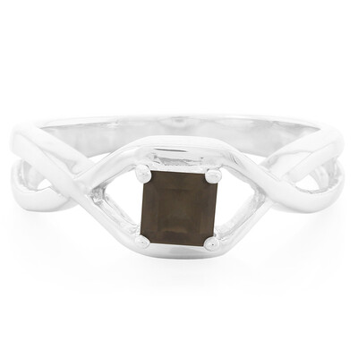 Anillo en plata con Cuarzo ahumado