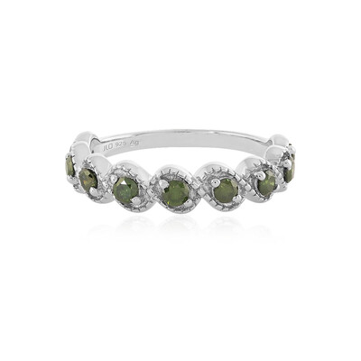 Anillo en plata con Diamante I3 verde