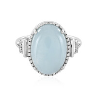 Anillo en plata con Aguamarina