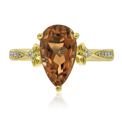 Anillo en oro con Turmalina neón del Congo (CIRARI)