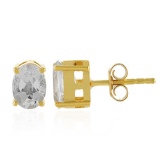 Pendientes en plata con Topacio blanco