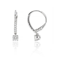 Pendientes en oro con Diamante I1 (H)  (CIRARI)