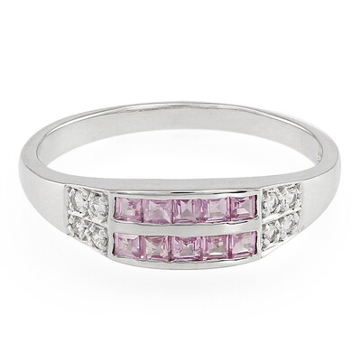 Anillo en plata con Zafiro de Ceilán rosa