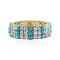 Anillo en plata con Turquesa bella durmiente