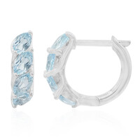 Pendientes en plata con Topacio azul cielo