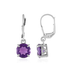 Pendientes en plata con Amatista de Zambia