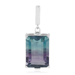 Colgante en plata con Fluorita multicolor