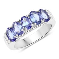 Anillo en plata con Tanzanita