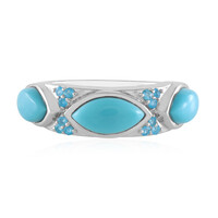 Anillo en plata con Turquesa bella durmiente (KM by Juwelo)