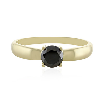 Anillo en oro con Diamante negro