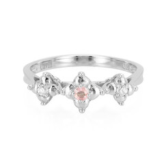 Anillo en plata con Zafiro Padparadscha
