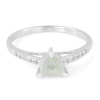 Anillo en plata con Prehnita
