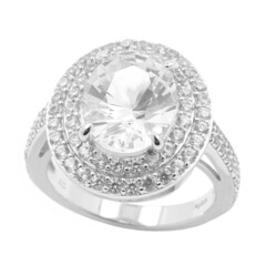 Anillo en plata con Danburita