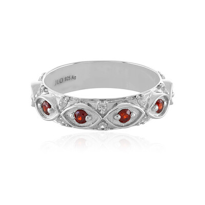 Anillo en plata con Zircón caoba