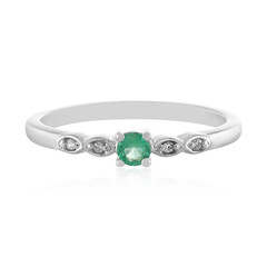 Anillo en plata con Esmeralda de Etiopía