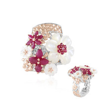 Anillo en plata con Nácar (Gems en Vogue)