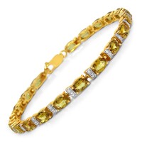 Brazalete en plata con Berilo amarillo