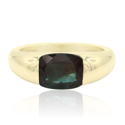 Anillo en oro con Tibetana verde