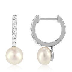 Pendientes en plata con Perla Freshwater