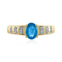 Anillo en plata con Apatita azul neón