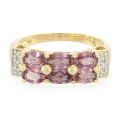 Anillo en oro con Zafiro Padparascha no calentado (AMAYANI)