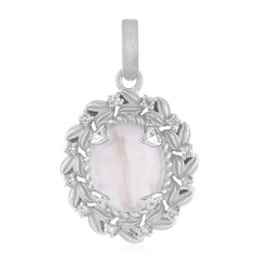 Colgante en plata con Cuarzo rosa