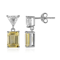 Pendientes en plata con Citrino