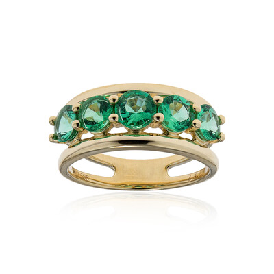 Anillo en oro con Esmeralda Colombiana de Muzo (de Melo)