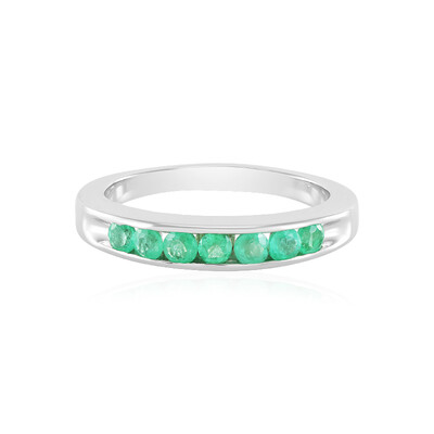 Anillo en plata con Esmeralda de Rusia