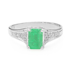 Anillo en plata con Esmeralda de Bahía