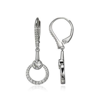Pendientes en plata con Zircón (Adela Silber)