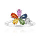 Anillo en plata con Zafiro verde