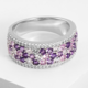 Anillo en plata con Amatista de Zambia (Adela Silber)