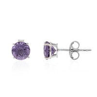 Pendientes en plata con Cuarzo arándano