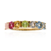 Anillo en plata con Topacio azul cielo