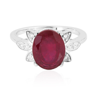Anillo en plata con Rubí de Madagascar